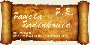 Pamela Radinković vizit kartica